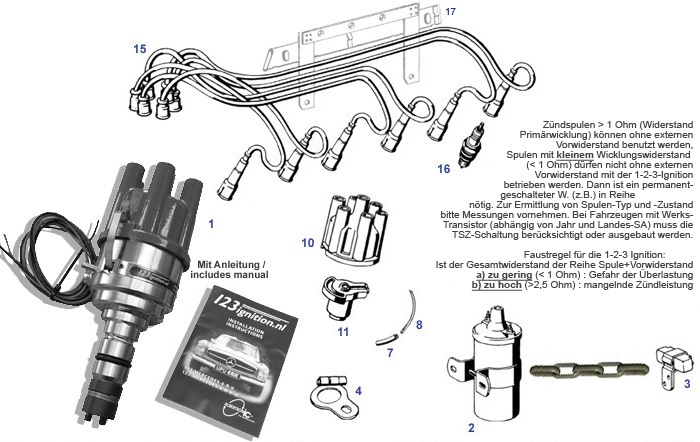 123 6CYL DISTRIBUTOR KIT WO/COIL W/TRIGGER