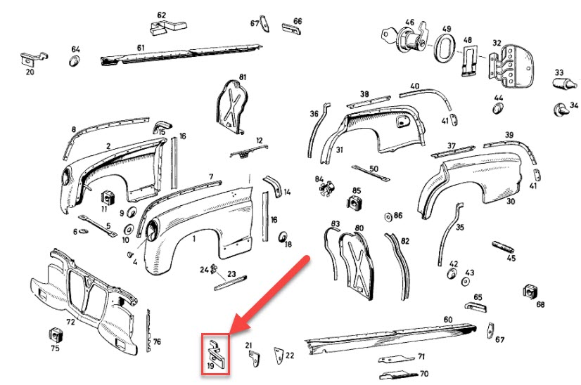 FENDER SEAL SEAL LEFT FRONT