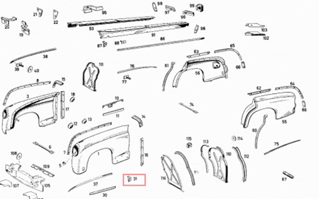 SIDE MOULDING CLIP